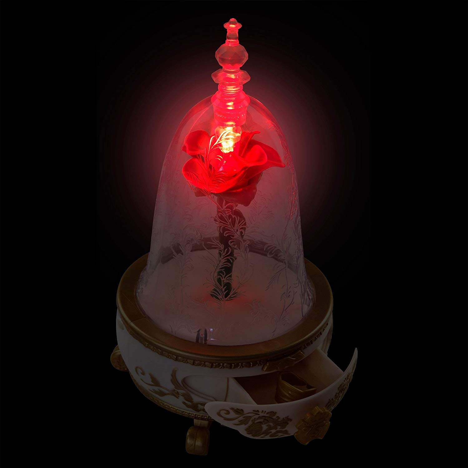Beauty and the Beast Enchanted Rose Jewellery Box - Image 4