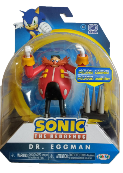 Sonic The Hedgehog 4-inch Dr. Eggman & Spike Trap Action Figure Collectible Toy