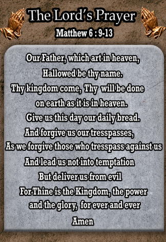 Lords Prayer (KJV) Poster Kids Learning A4 A3 200gsm 240gsm
