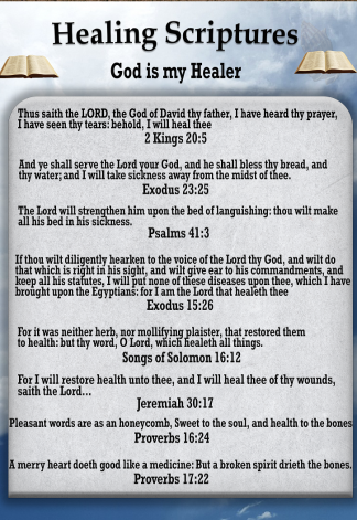 Healings Scriptures Poster A4 A3 200gsm 240gsm