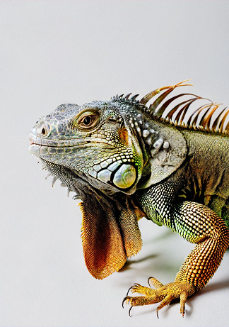 Green Iguana Wall Art