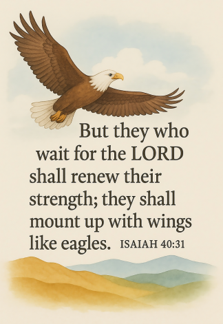 Bible Verse - Wings Like Eagles A4 A3 200gsm 240gsm