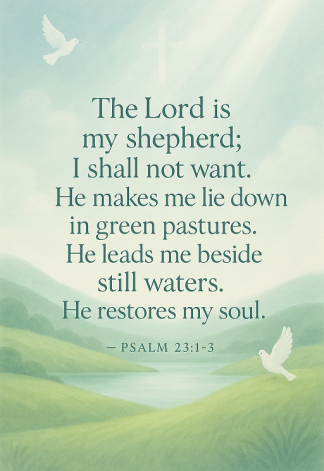 Bible Verse - Christian - The Lord is My Shepherd - A4 A3 200gsm 240gsm Poster