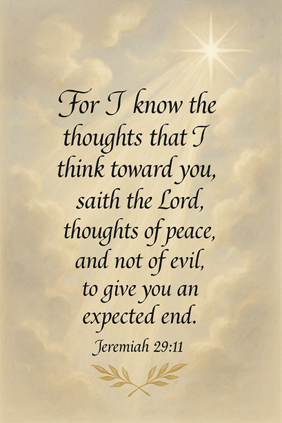 Bible Verse - Christian - For I Know the Thoughts - A3/A4 Poster
