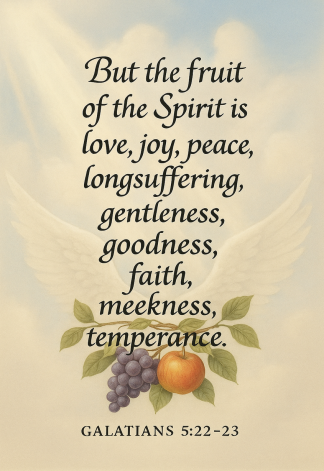Bible Verse - Christian - Galatians 5:22-23 - But the fruit of - A3/A4 Poster