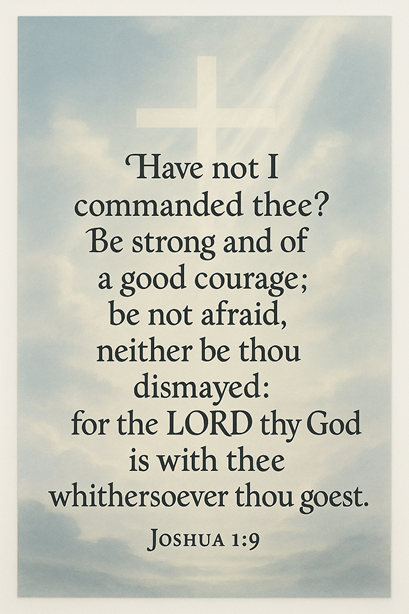 Bible Verse - Christian - Have I Not Commanded - A3/A4 Poster