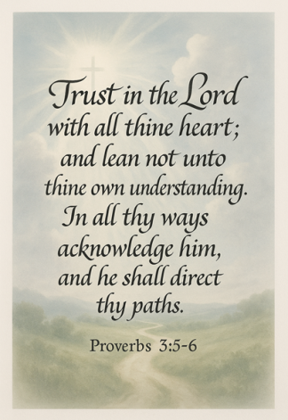 Bible Verse - Christian - Trust in the Lord - A3/A4 Poster