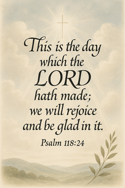 Bible Verse - Christian - Ps 118:24 - This is the day - A3/A4 Poster