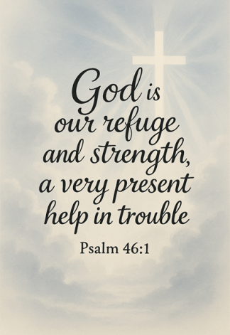 Bible Verse - Christian - God Is Our Refuge - A3/A4 Poster