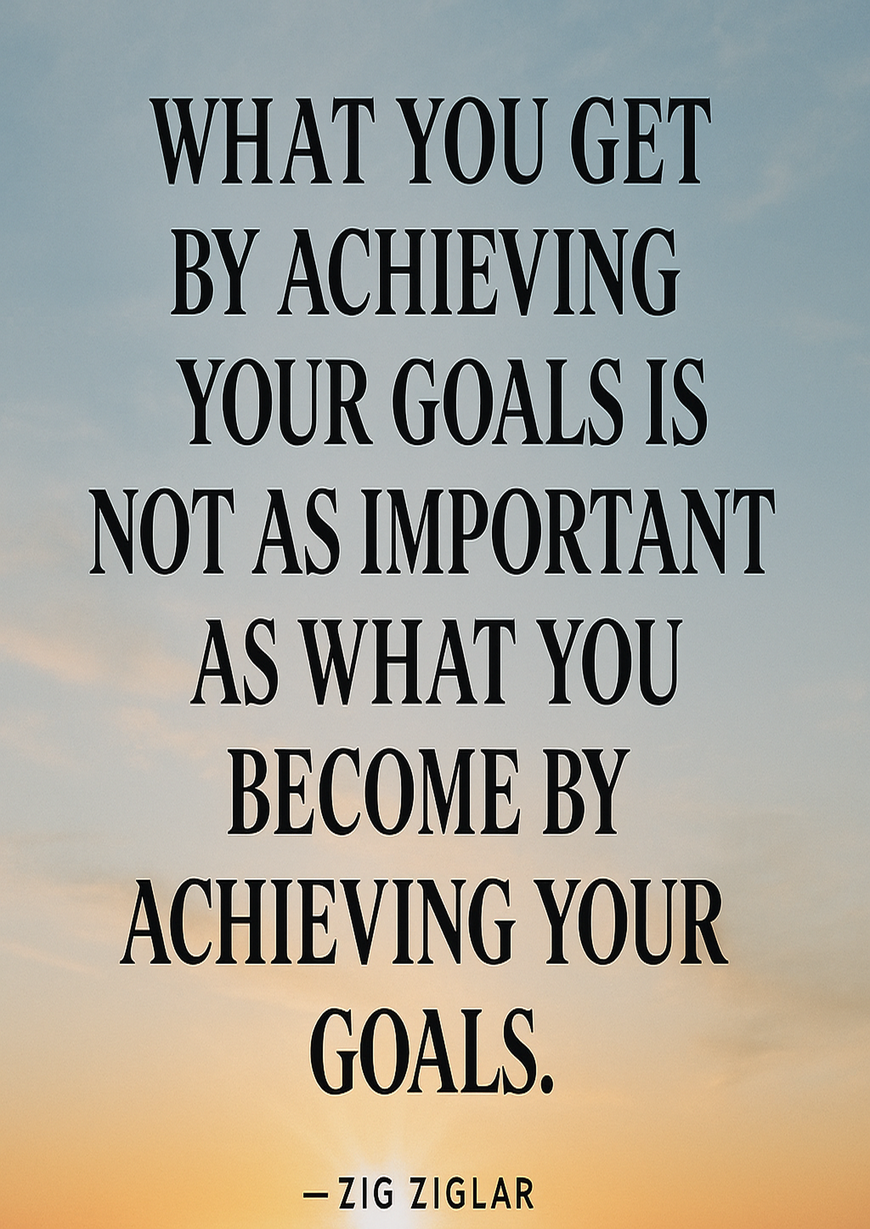 Inspirational Motivational Business Life Quote - What you get by - A3/A4 Poster Art