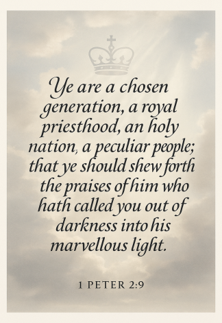 Bible Verse - Christian - 1 Peter 2:9 - Ye are a chosen - A3/A4 Poster