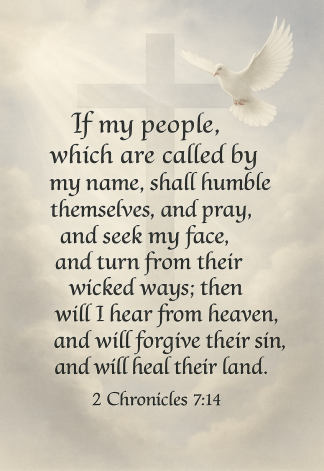 Bible Verse - Christian - 2 Chronicles 7:14 - If my people which - A3/A4 Poster