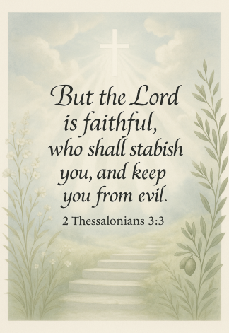 Bible Verse - Christian - 2 Thessalonians 3:3 - But the Lord is - A3/A4 Poster