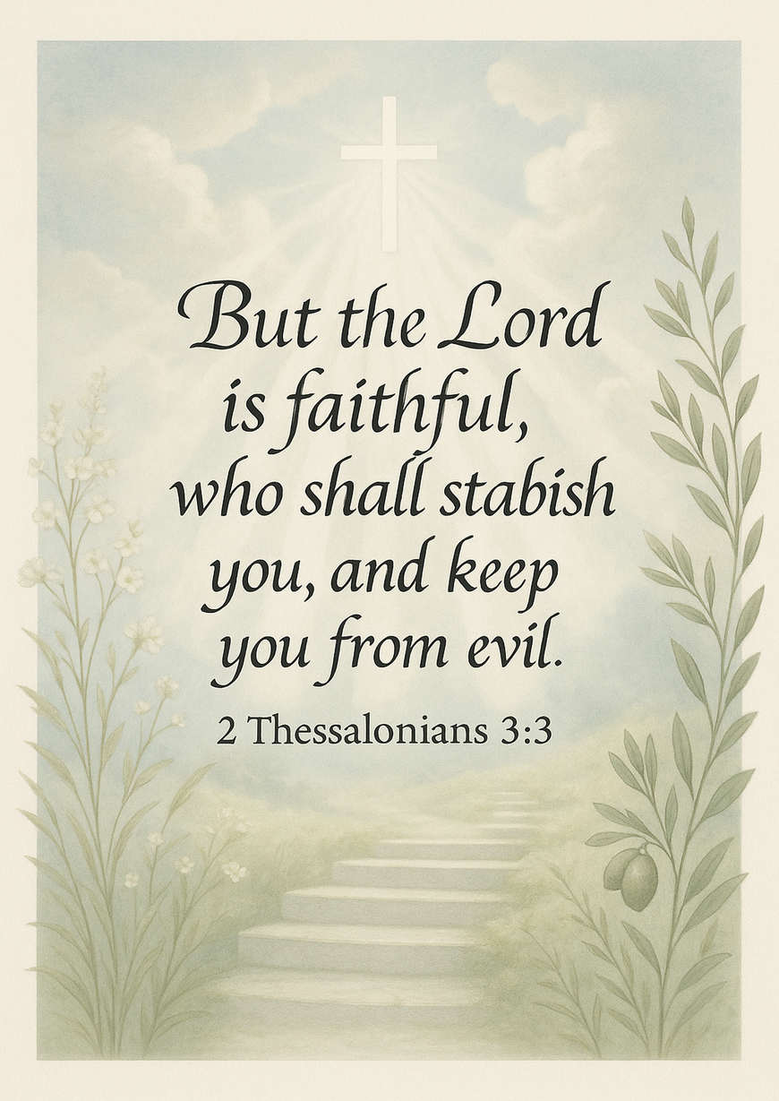 Bible Verse - Christian - 2 Thessalonians 3:3 - But the Lord is - A3/A4 Poster