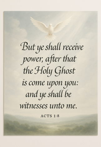 Bible Verse - Christian - Acts 1:8 - But ye shall receive - A3/A4 Poster