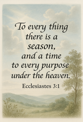 Bible Verse - Christian - Ecclesiastes 3:1 - To every thing there - A3/A4 Poster