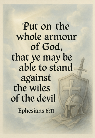 Bible Verse - Christian - Ephesians 6:11 - Put on the whole - A3/A4 Poster