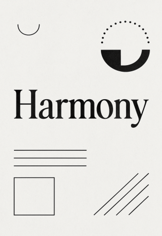 Elegant Home Quote Poster - Harmony - A3/A4 Wall Art Print
