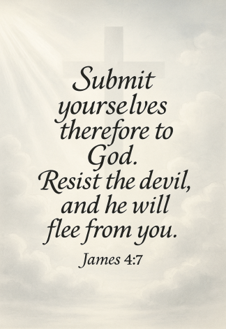 Bible Verse - Christian - James 4:7 - Submit yourselves therefore to - A3/A4 Poster