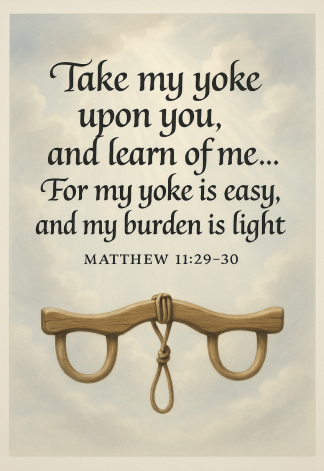 Bible Verse - Christian - Matthew 11:29-30 - Take my yoke upon - A3/A4 Poster