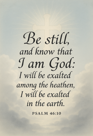 Bible Verse - Christian - Psalm 46:10 - Be still and know - A3/A4 Poster