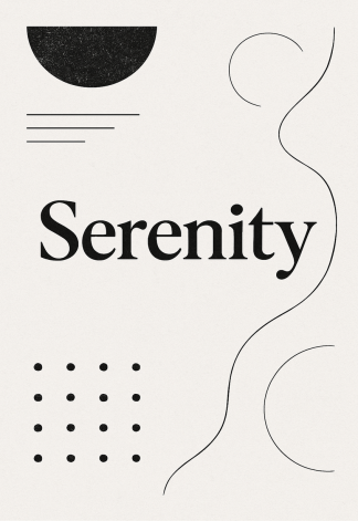 Elegant Home Quote Poster - Serenity - A3/A4 Wall Art Print