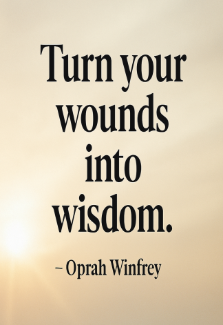 Inspirational Motivational Business Life Quote - Turn your wounds into - A3/A4 Poster Art