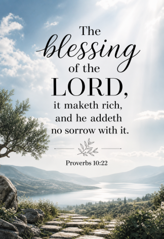 Bible Verse - Christian - Proverbs 10:22 - The blessing of the - A3/A4 Poster