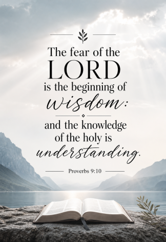 Bible Verse - Christian - Proverbs 9:10 - The fear of the - A3/A4 Poster