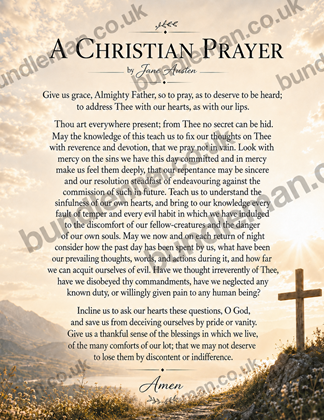 Custom Prayer - A3/A4 Poster