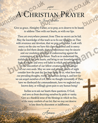 Custom Prayer - A3/A4 Poster